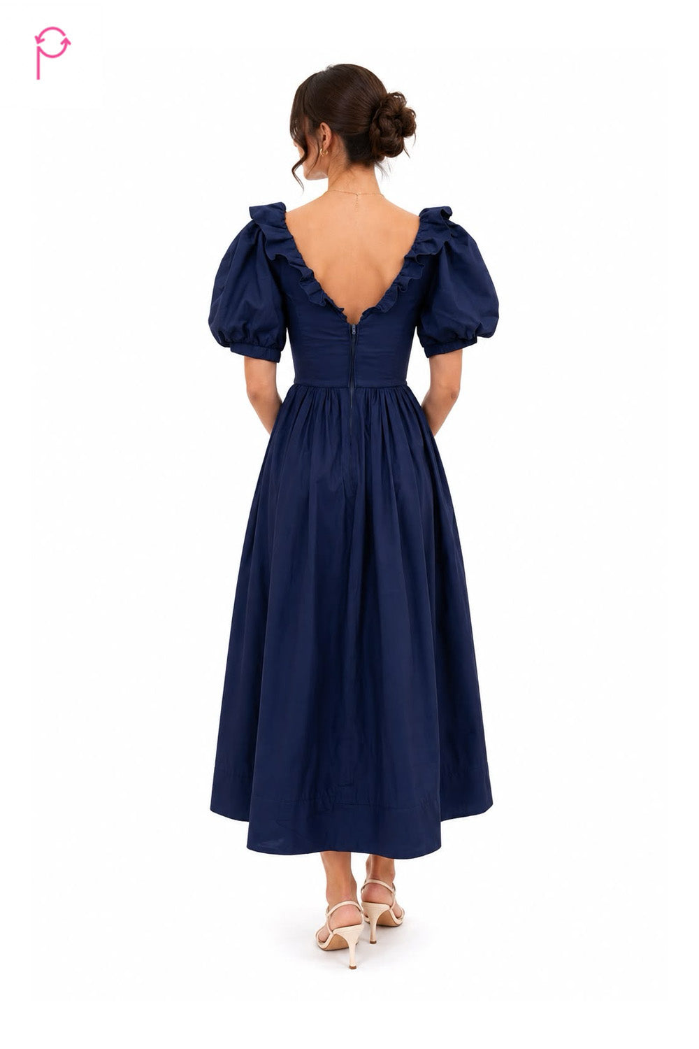 Preloved Navy Blue Cotton Dress