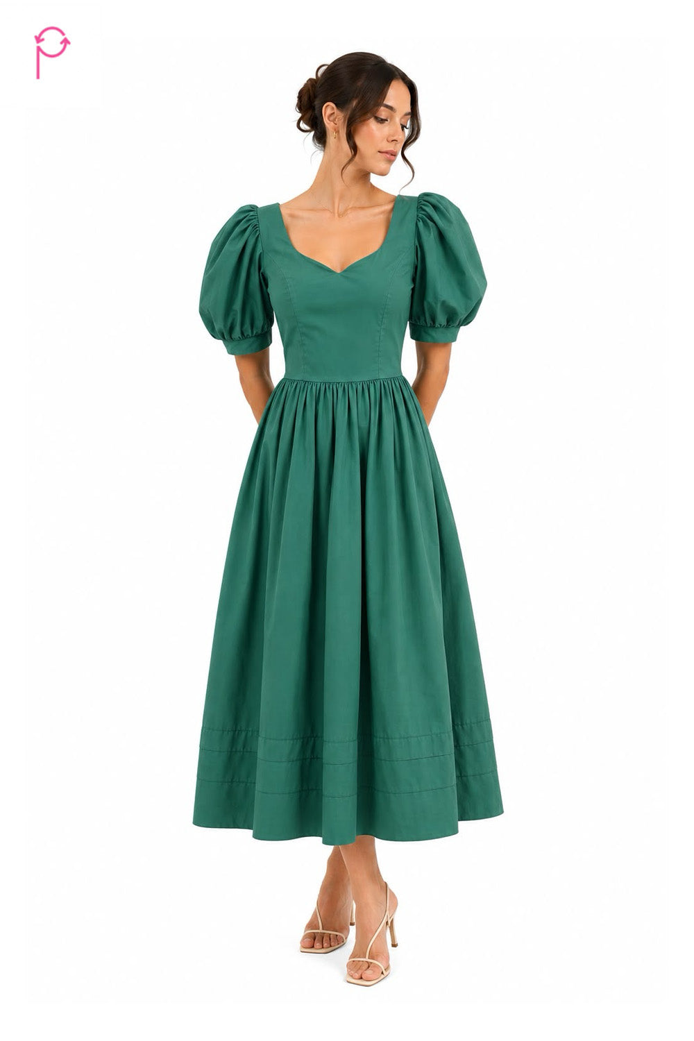 Preloved Emerald Green Cotton Dress