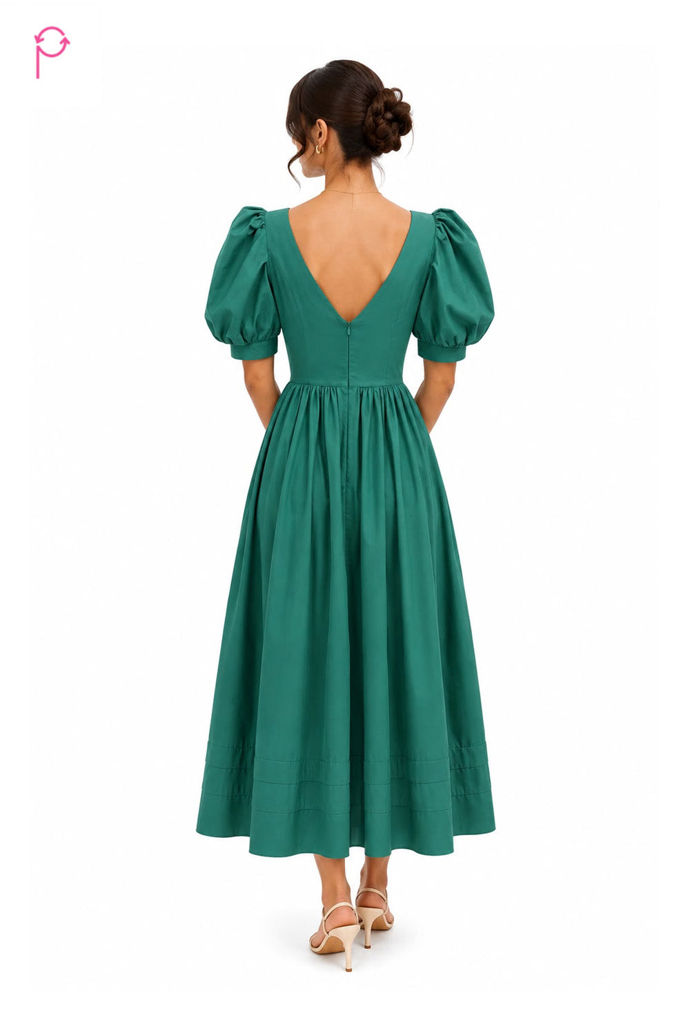 Preloved Emerald Green Cotton Dress