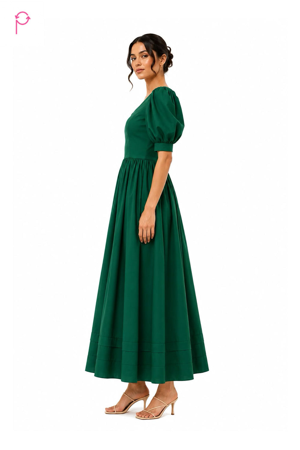 Preloved Emerald Green Cotton Dress