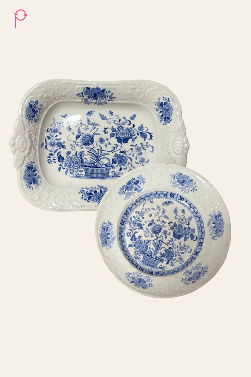 Preloved Vintage Antique Dinnerware Set by J. Ridgway