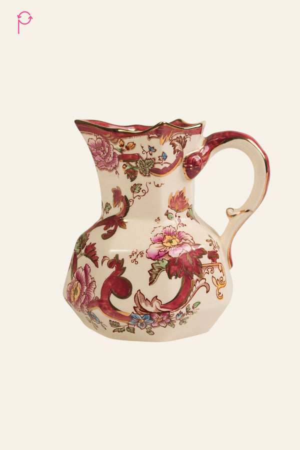 Preloved Vintage Mason's Mandalay Jug With Gilt Rim