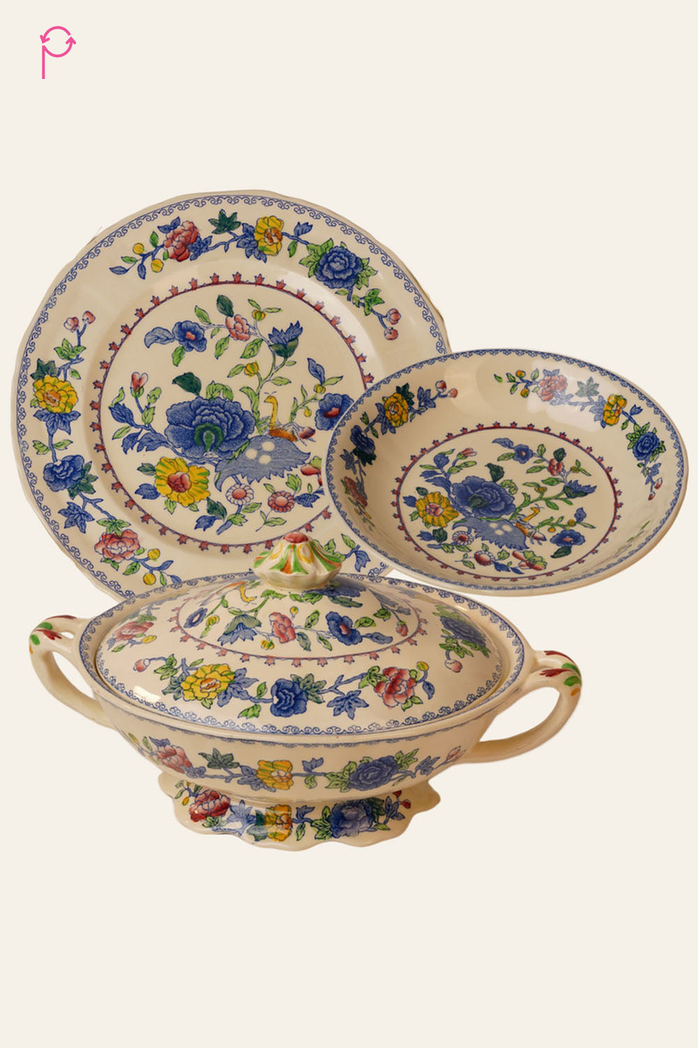 Antique Mason's Regency Dinner Set (24 piece)