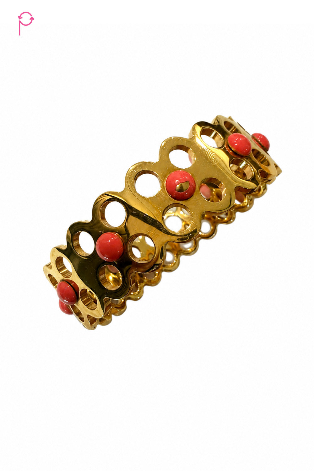 Preloved Louis Vuitton bracelet with coral details