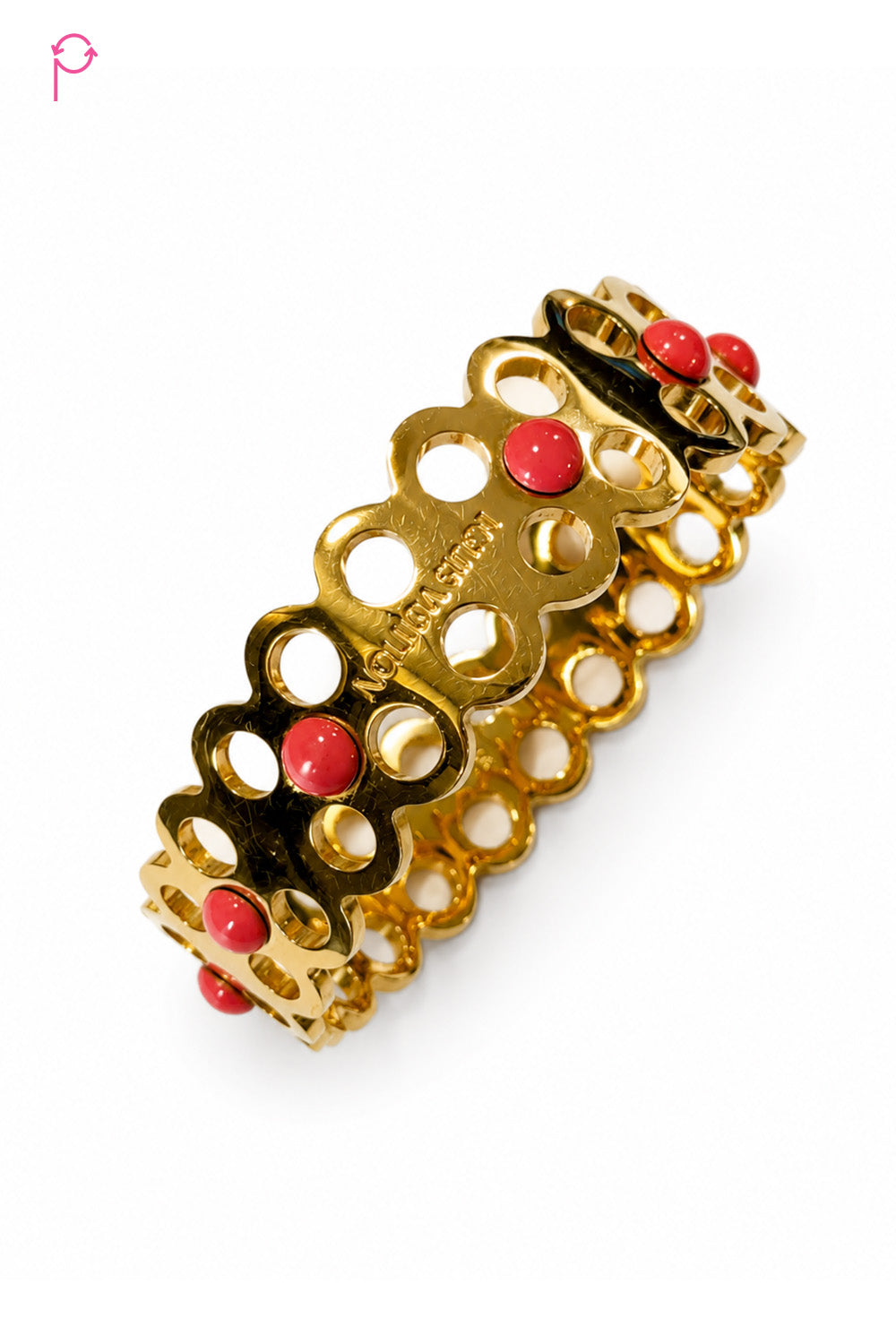 Preloved Louis Vuitton bracelet with coral details