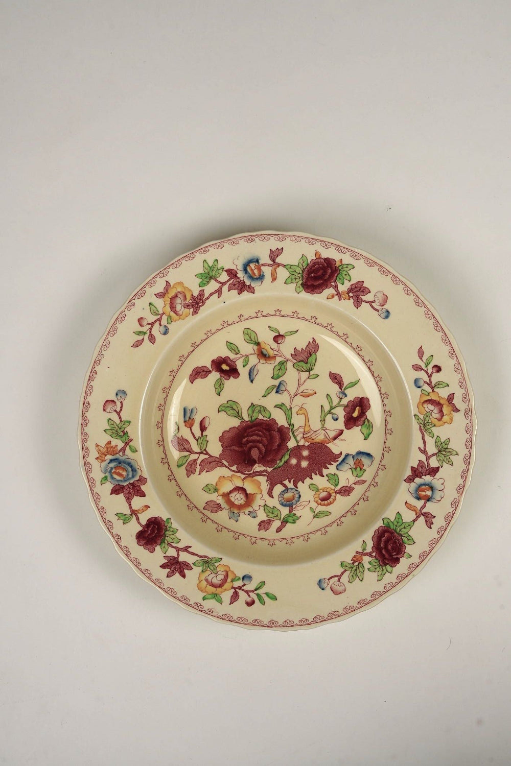 Preloved Set of 6 | Mason's Ironstone, Red 'Regency' Large Stew Bowls