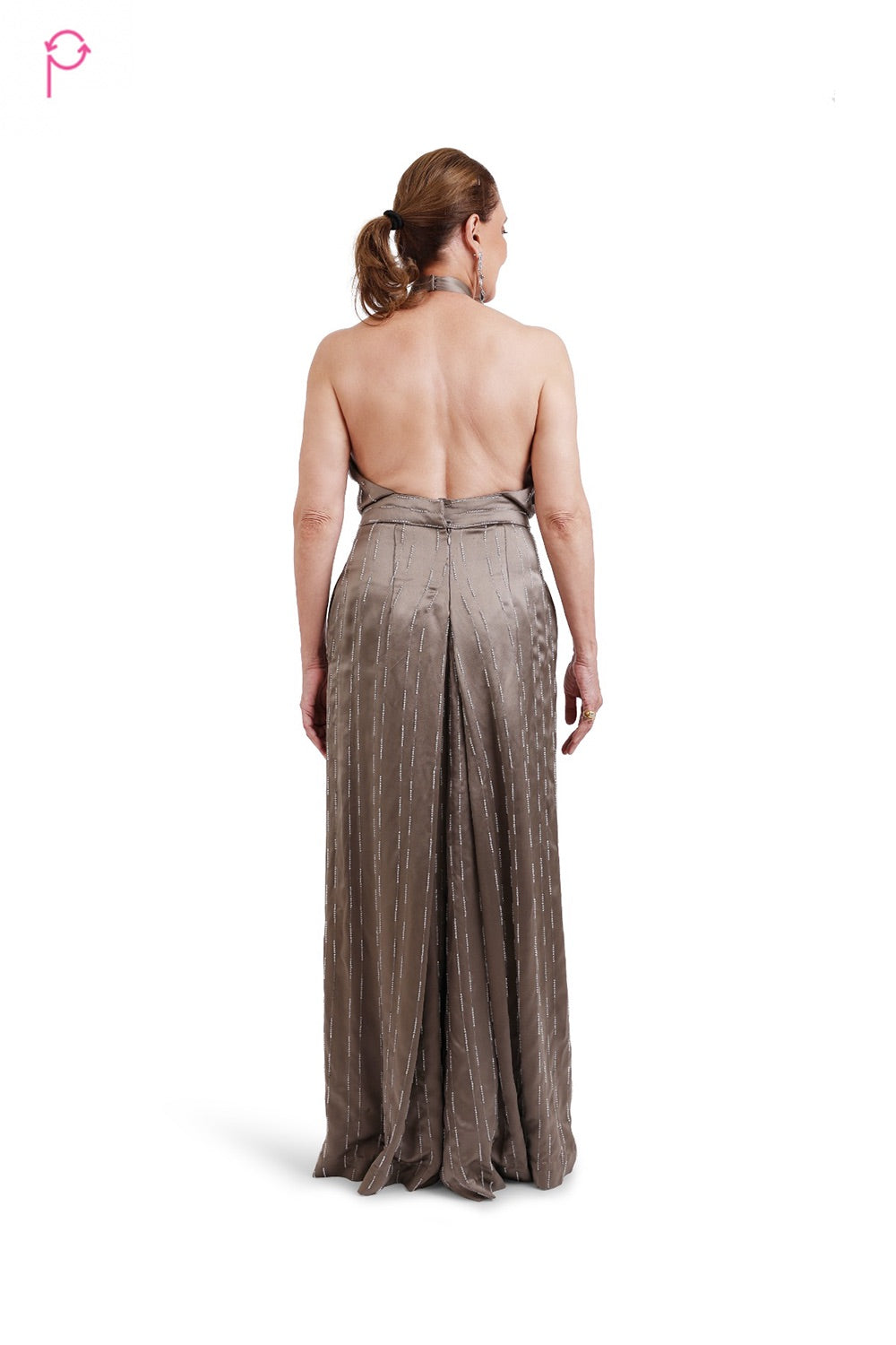 Preloved Embellished Jumpsuit with Cape