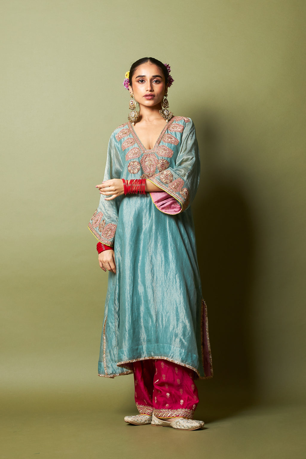 Neelam Riwaaz Embroidered Kaftan Set