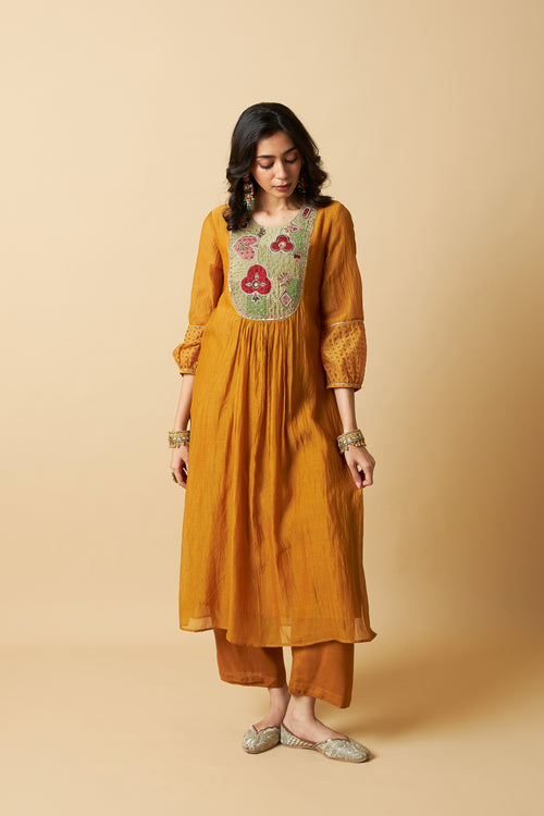 Genda Phool Embroidered Kurta Set