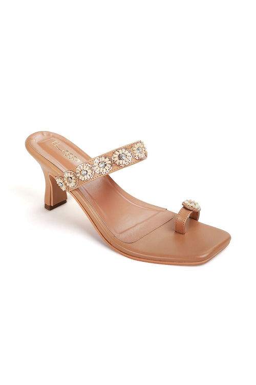 Strap Embellished Heels