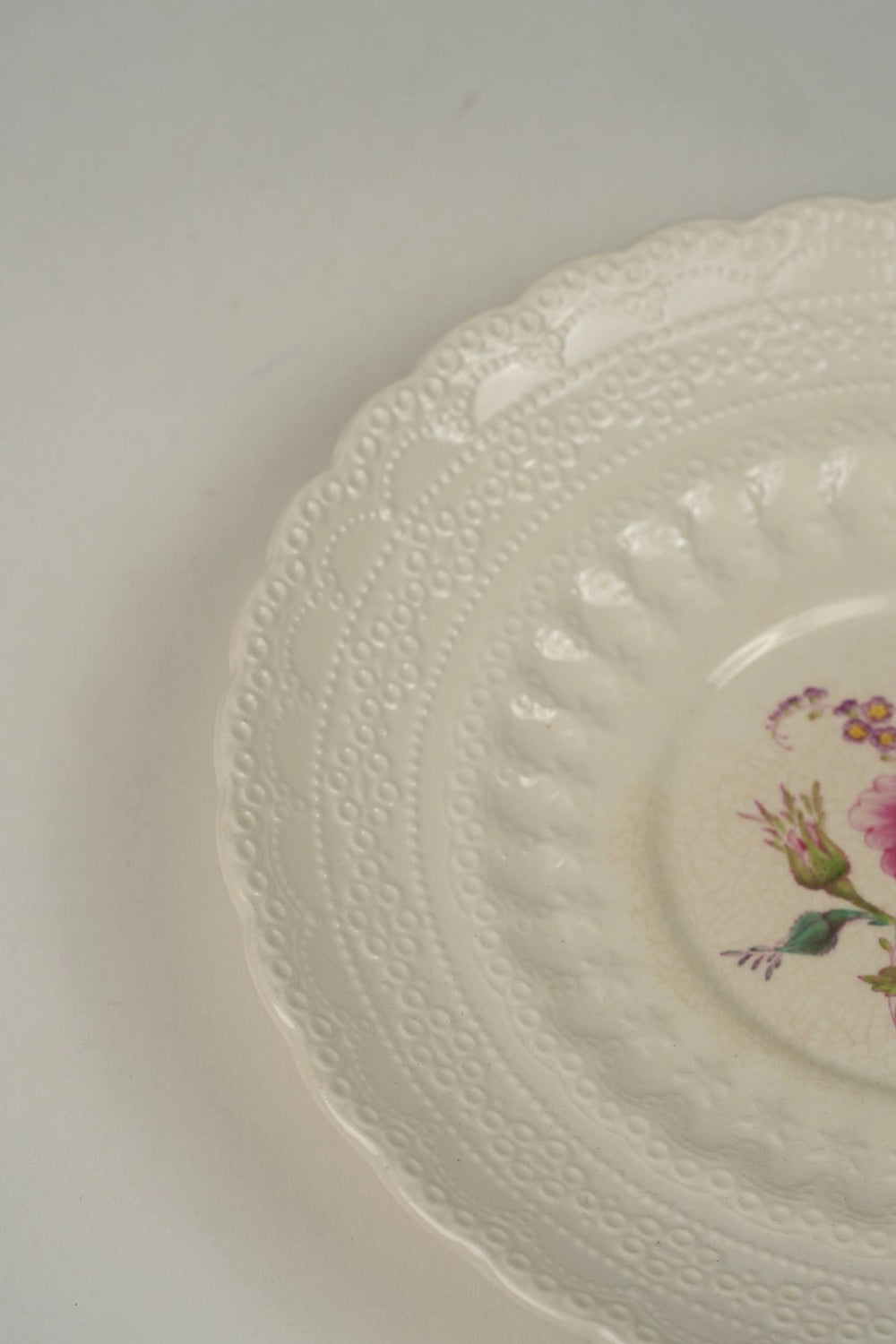 Spode Copeland English Pink Rose Embossed Plates | Set of 8