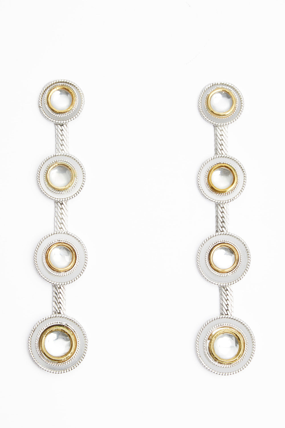 Polki Four Dot Earrings