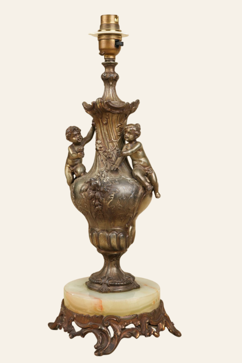 Preloved Antique Figural Cherub Table Lamp