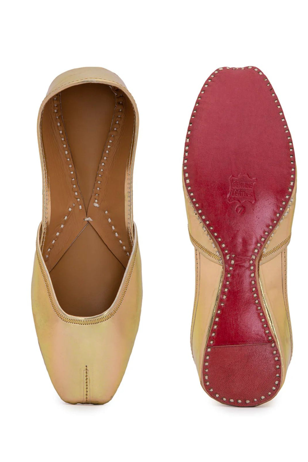 Metallic Gold Jutti