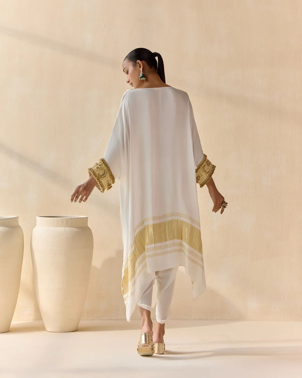 Noor Shwet Draped Set