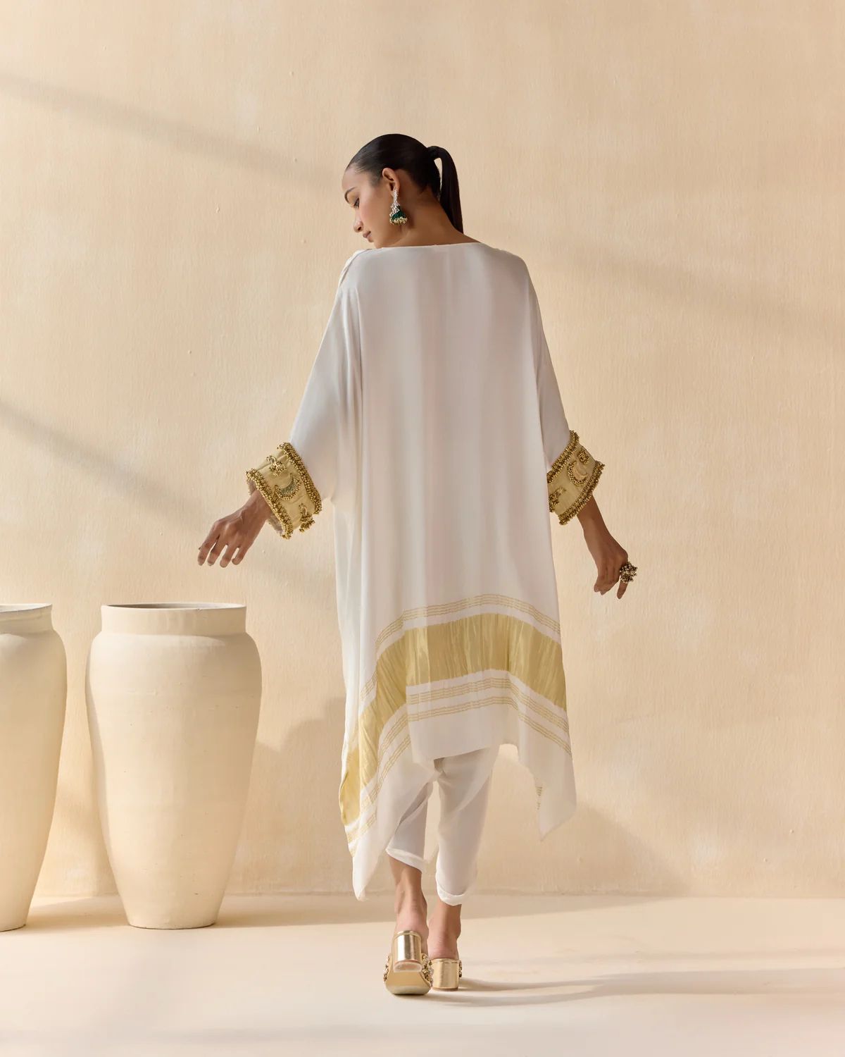 Noor Shwet Draped Set