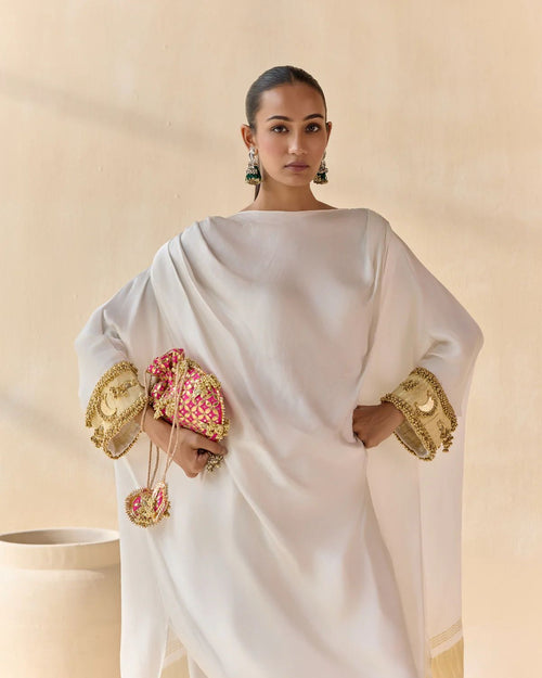 Noor Shwet Draped Set