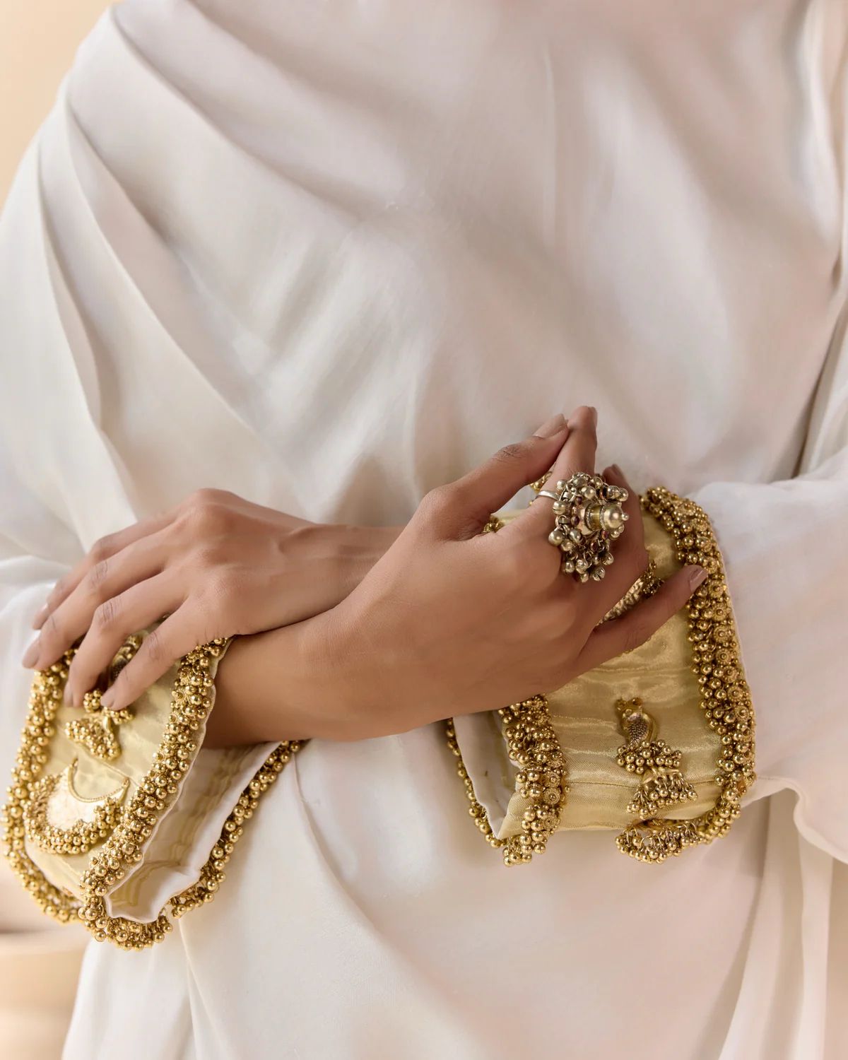 Noor Shwet Draped Set