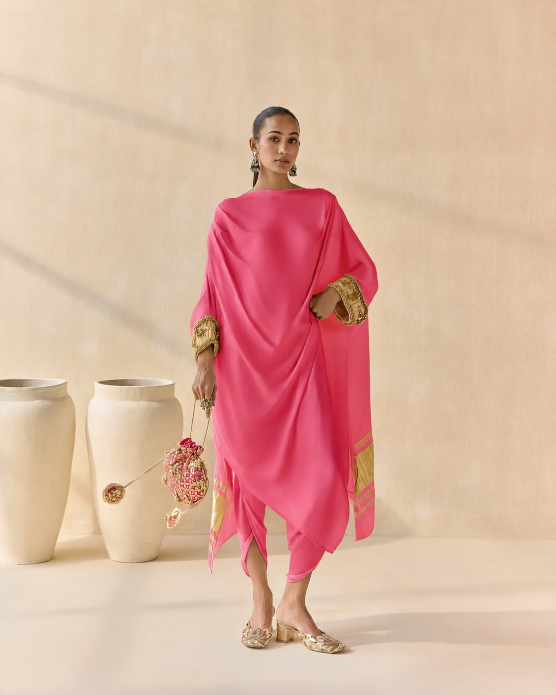 Noor Shwet Draped Set