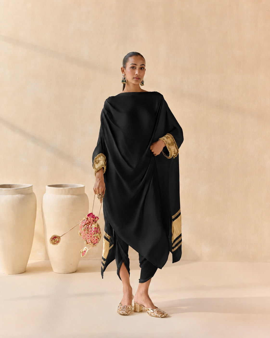 Noor Shwet Draped Set