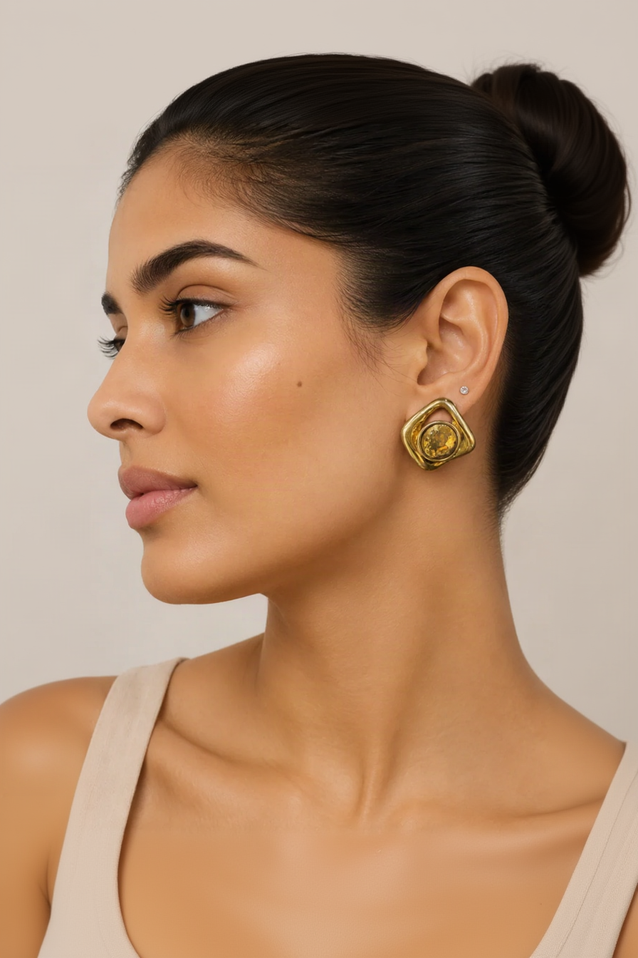Vintage YSL Yves Saint Laurent Clip-on Earrings