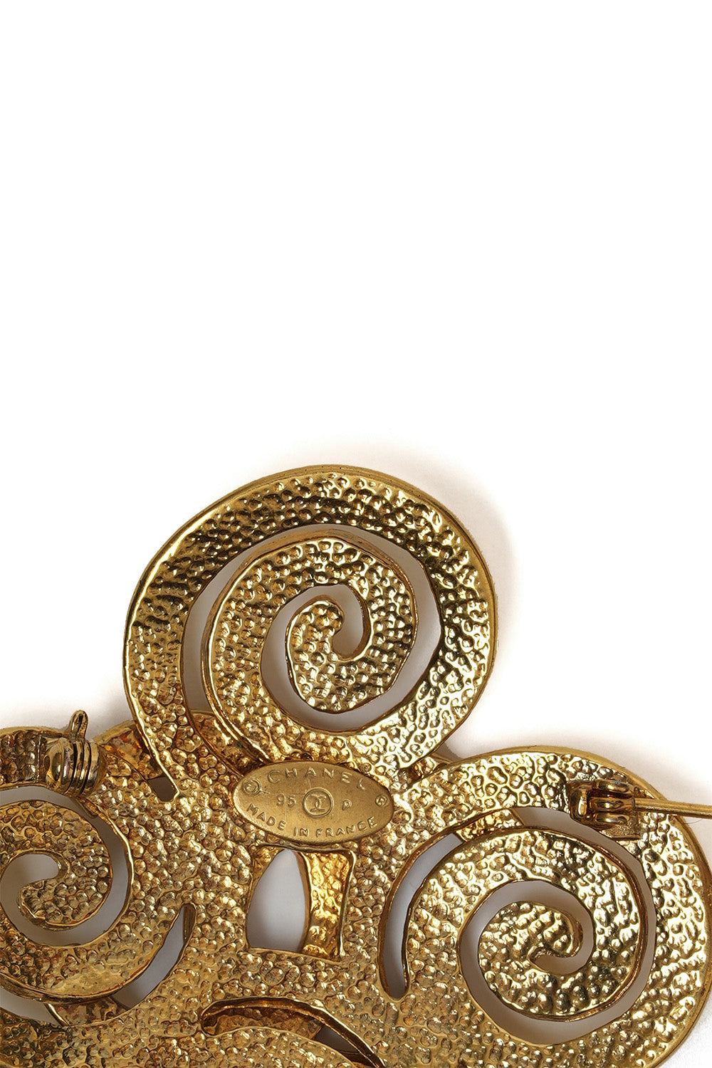 Vintage Chanel Twisted Flower CC Brooch