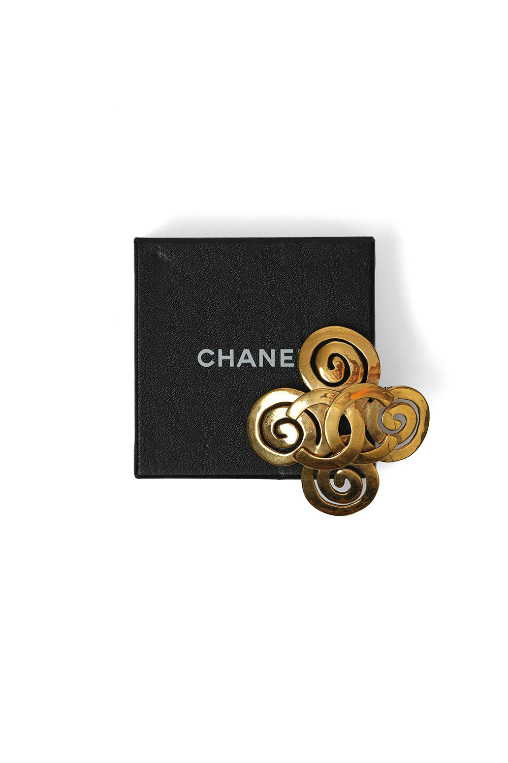 Vintage Chanel Twisted Flower CC Brooch