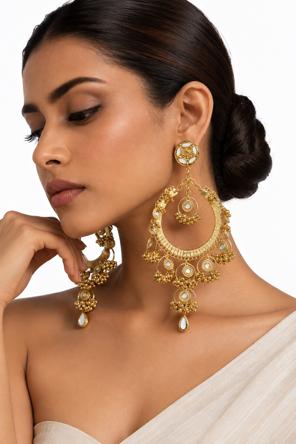 Gold Circle Hoop Earrings