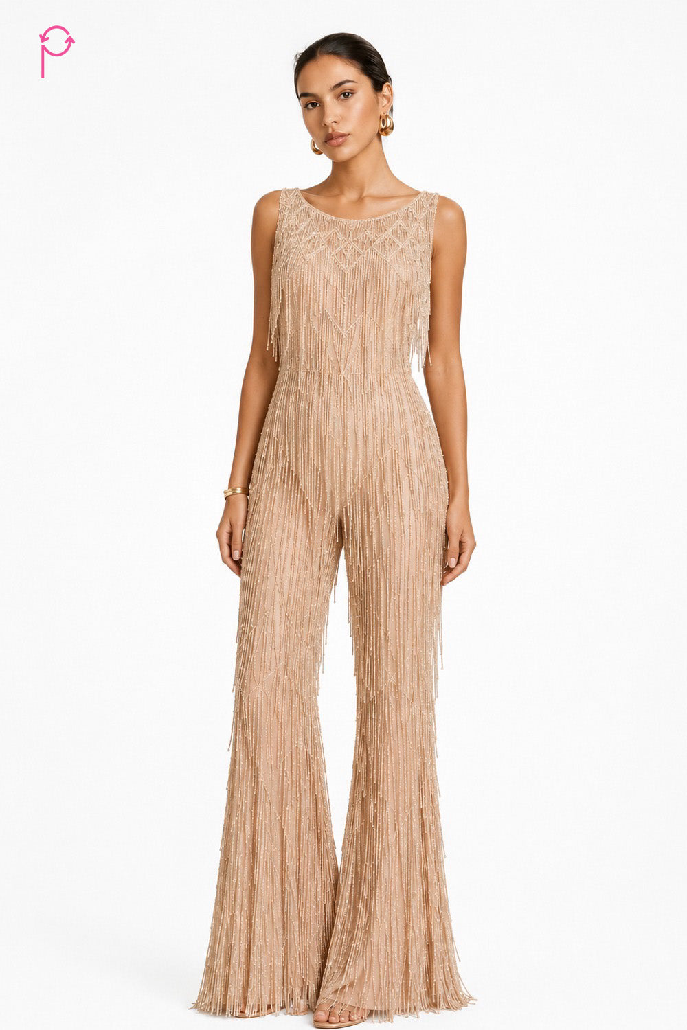 Preloved Embellished Pink Jumpsuit
