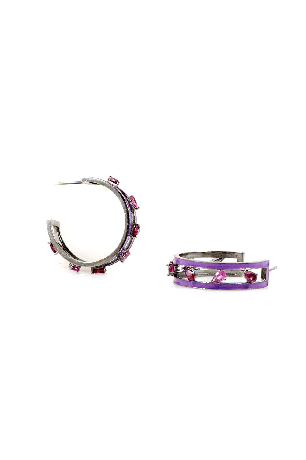Rhodolite Hoops