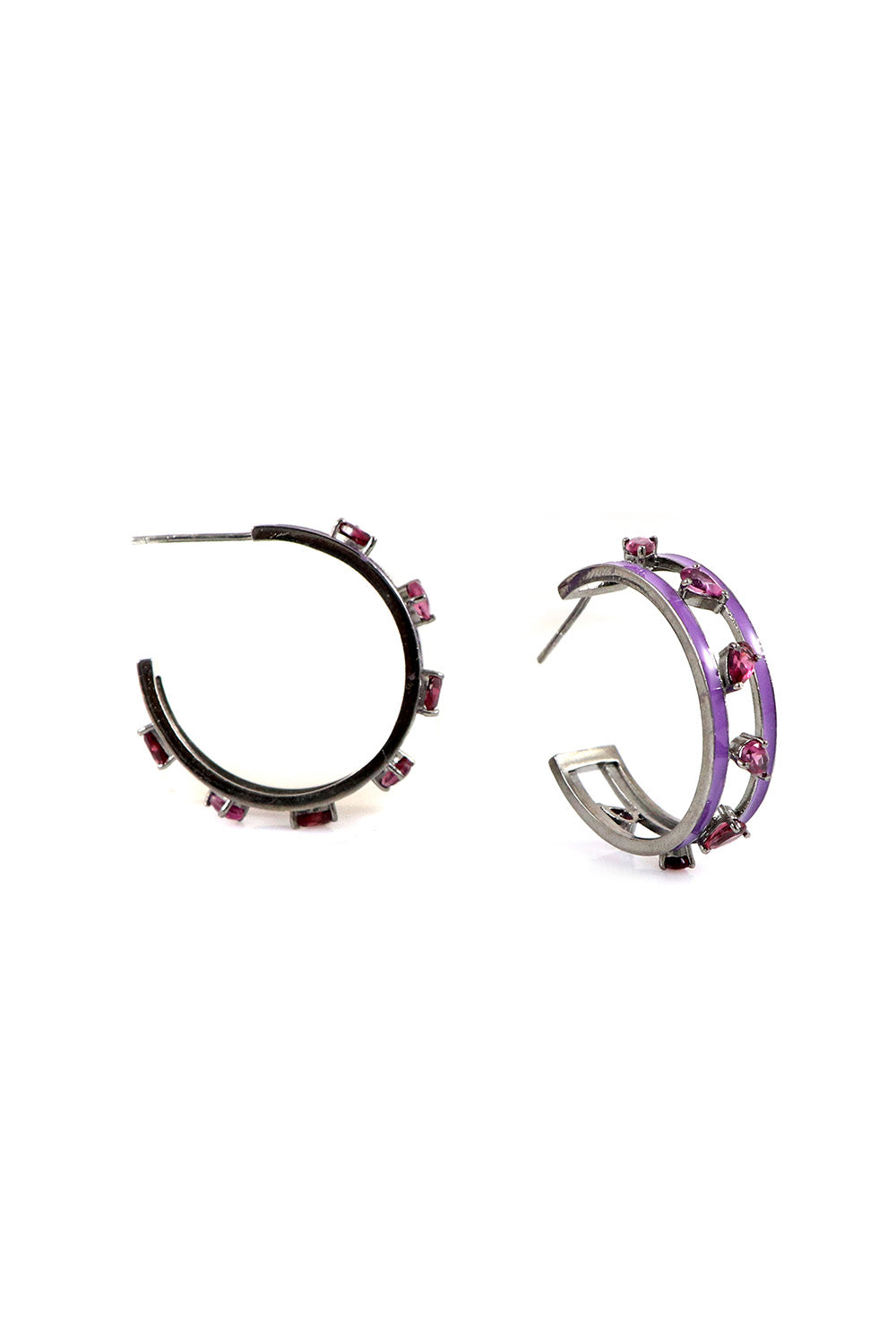 Rhodolite Hoops