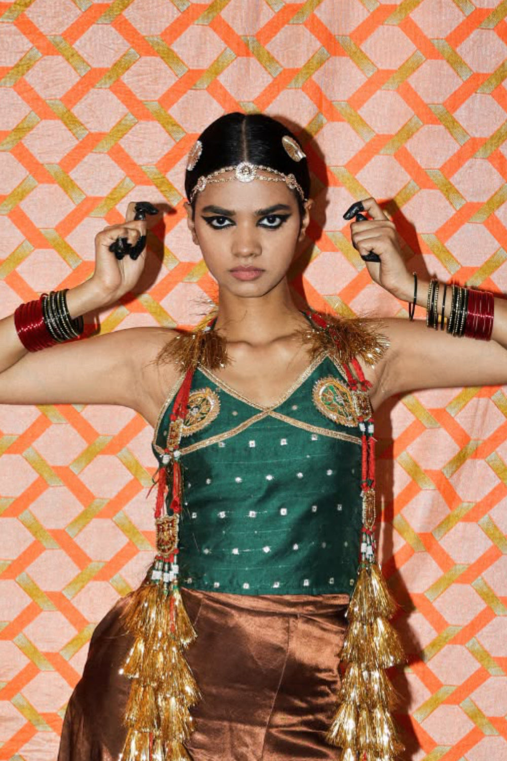 Aangi Green Corset