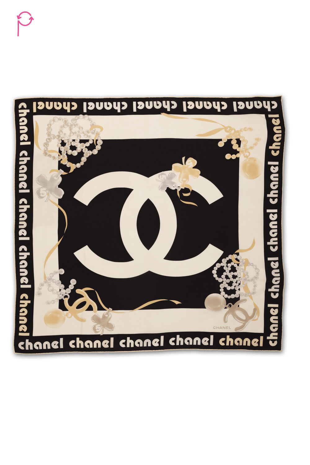 Black Silk Handkerchief Scarf