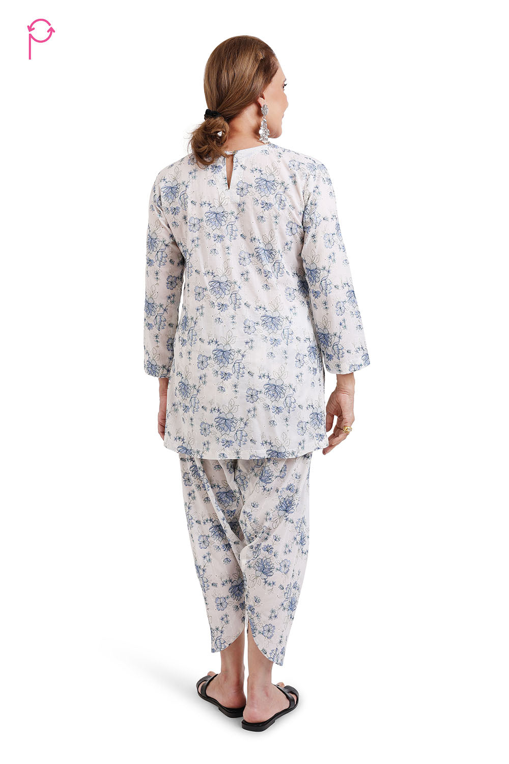 Blue Embroidered Co-ord Set