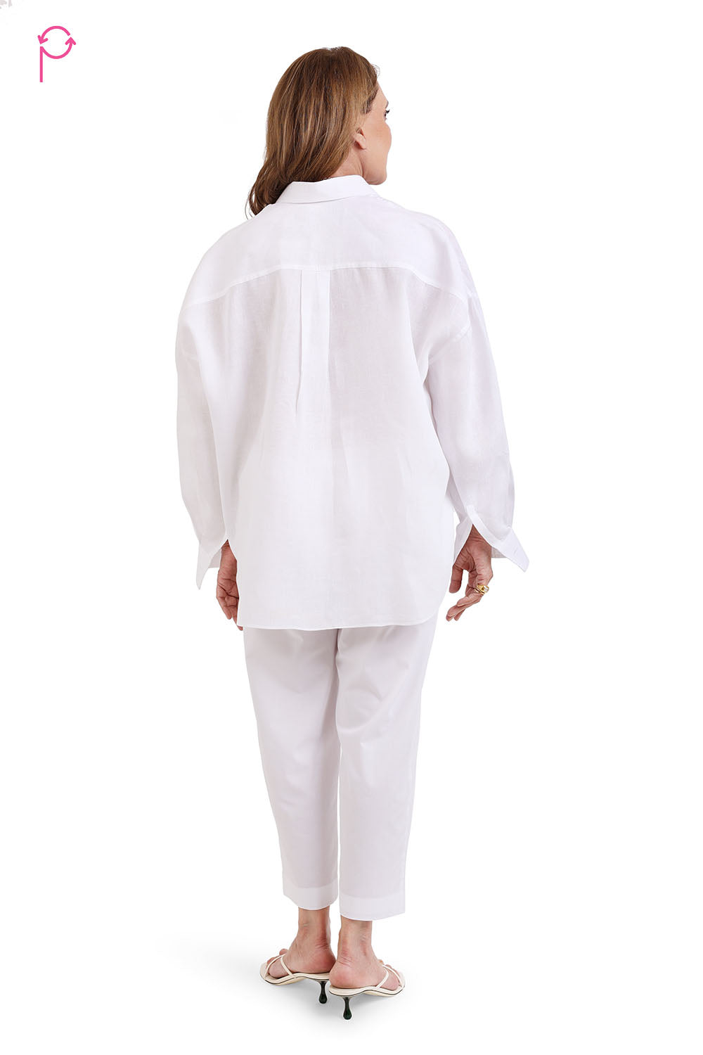 White Linen Shirt and Cotton Pant Set