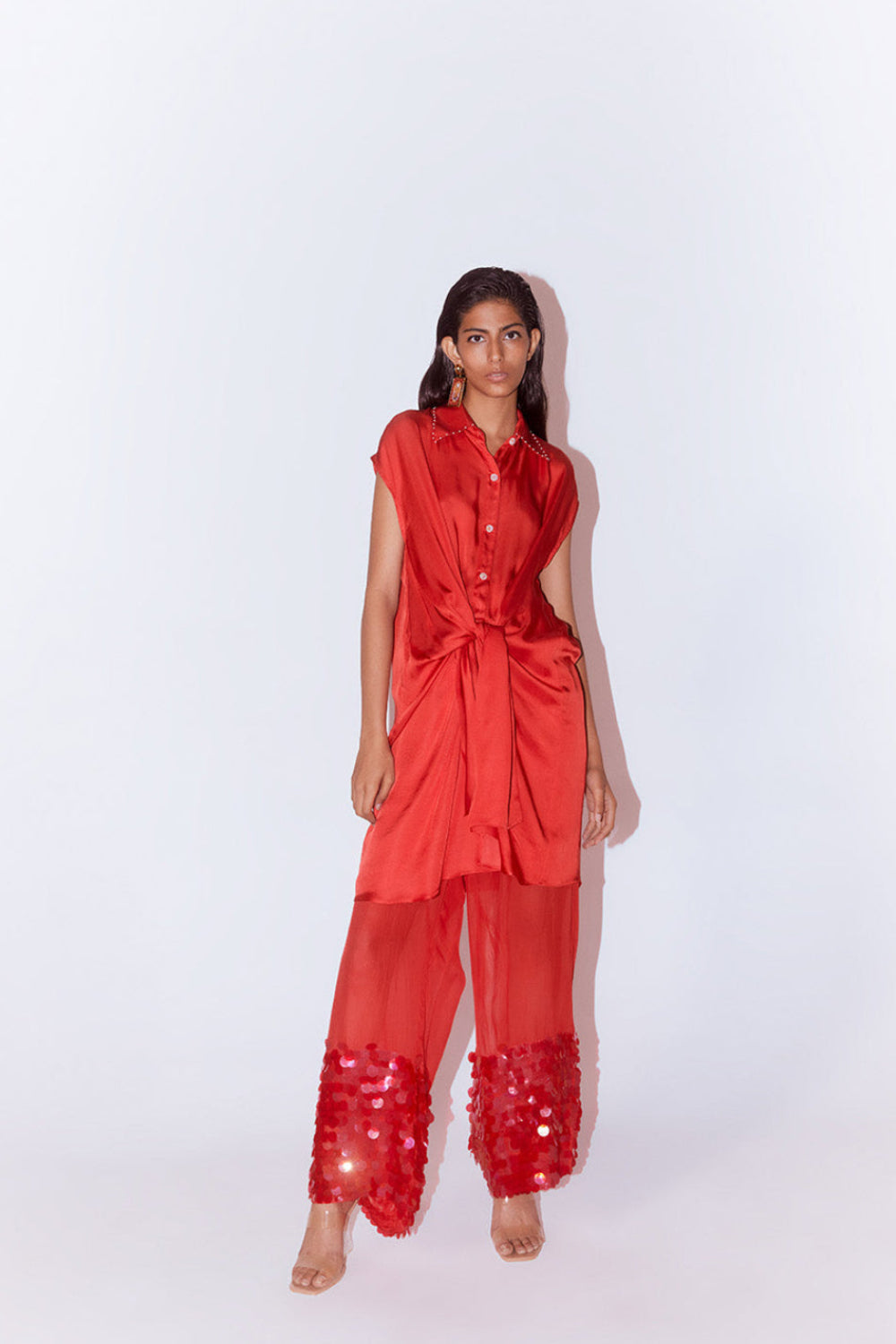 Aspen Organza Embroidered Trousers