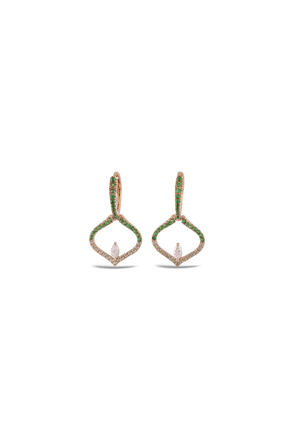 Sarai Single Motif Peridot Earrings