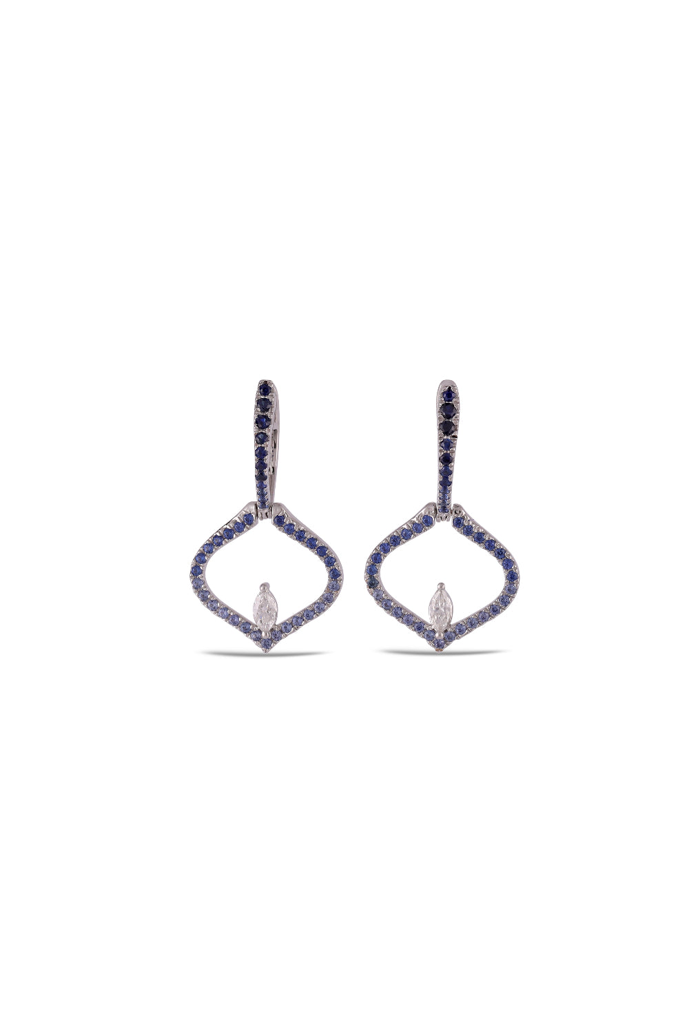 Sarai Single Motif Sapphire Earrings