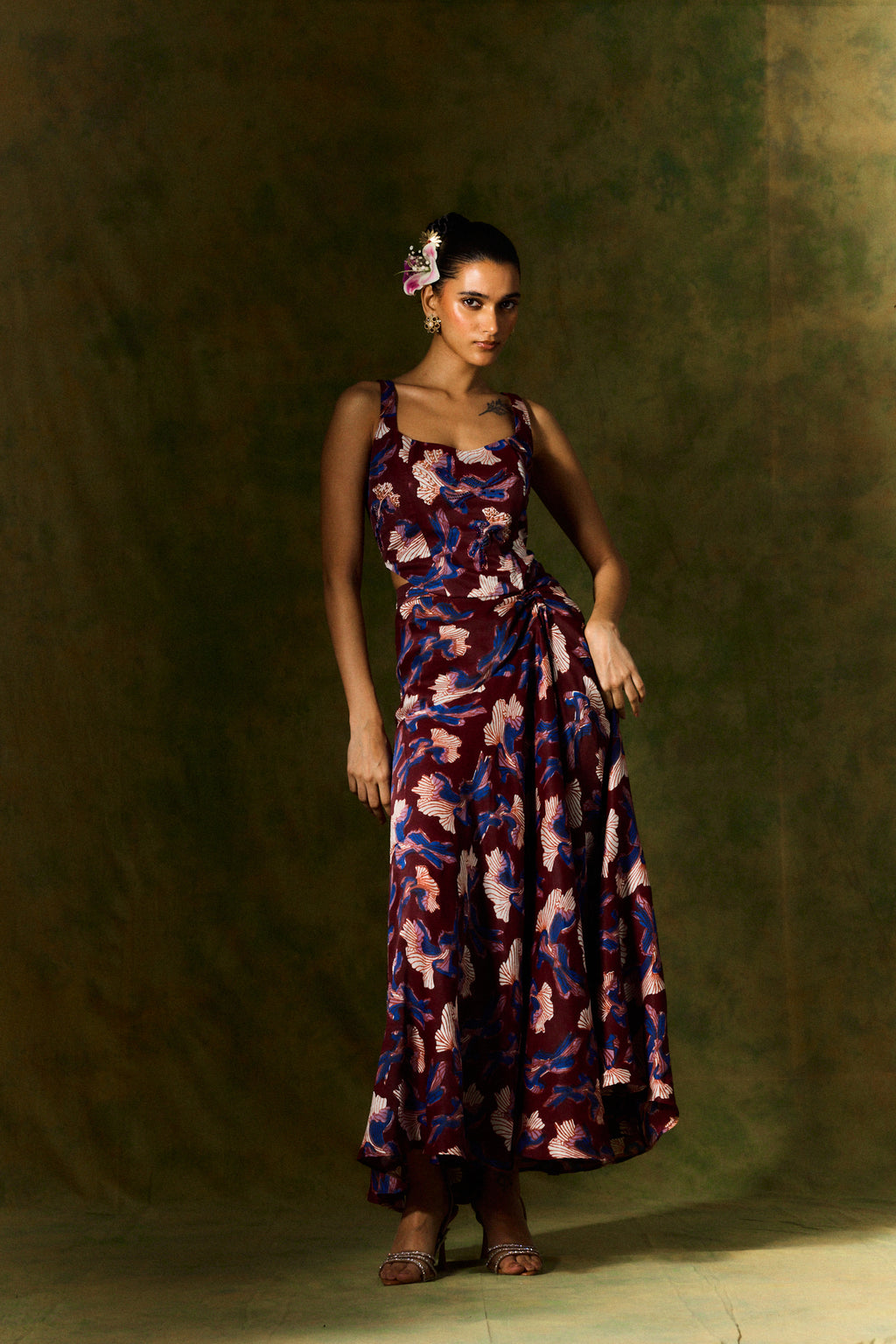 Meher Silk Skirt & Corset Set