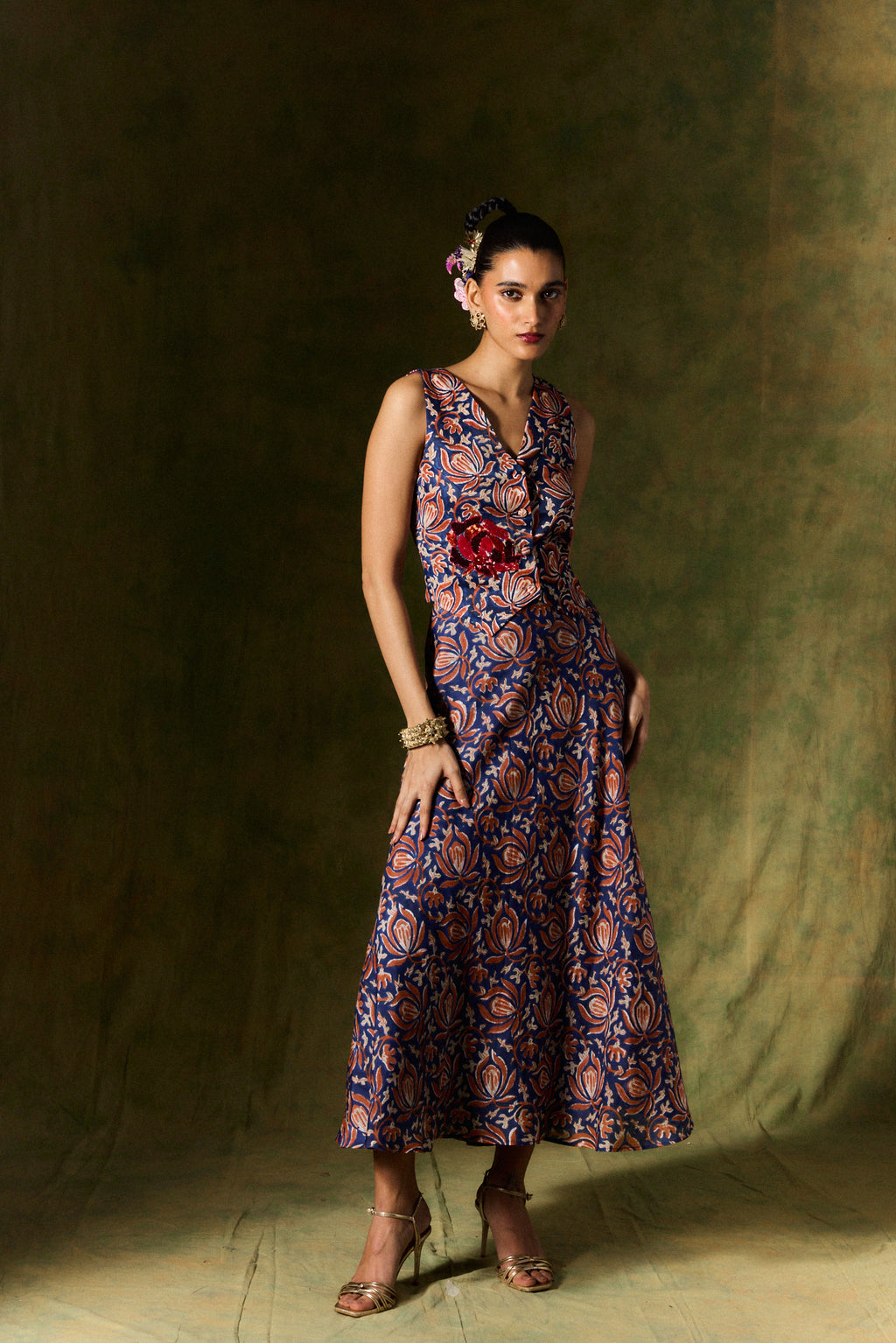 Inaaya Silk Skirt & Waistcoat Set
