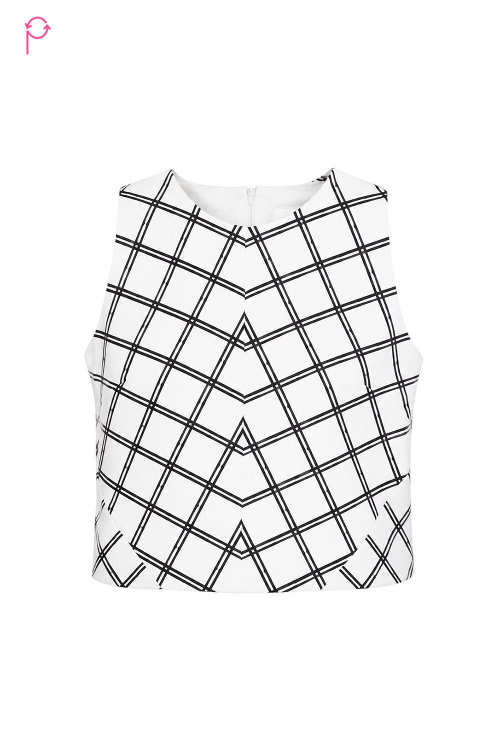 Preloved White & Black Skirt